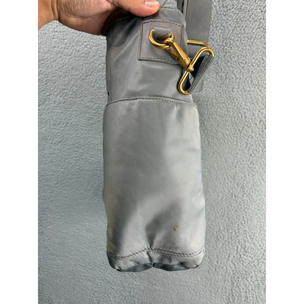 Marc by Marc Jacobs Nylon Tote Bag Womens Medium Gray Crossbody Shoulder Diaper